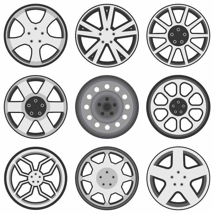 Vector alloy wheels vector pack collection