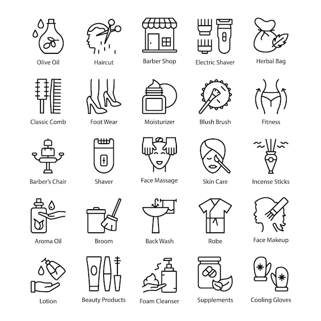 Alluring Pack Of Beauty Salon Icons