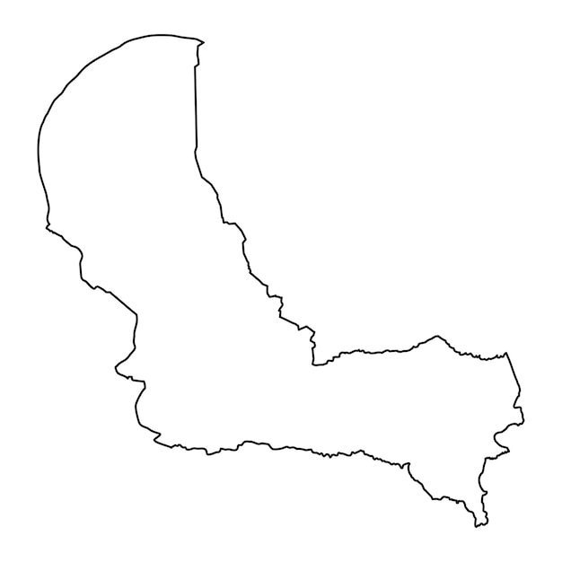 Almaty region map administrative division of Kazakhstan Vector illustration