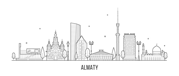 Almaty skyline, Kazakhstan