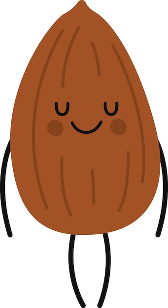 Almond Cartoon Character