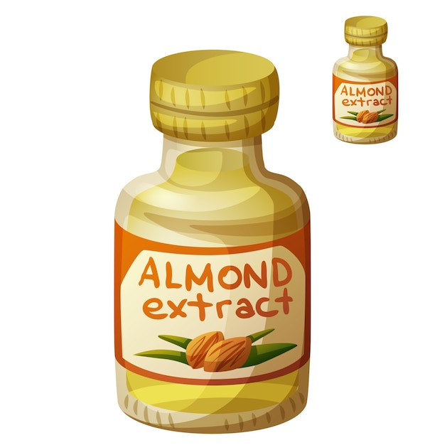 Almond extract isolated . detailed   icon.