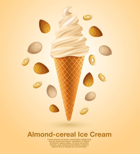 Almond Sundae Soft Serve  