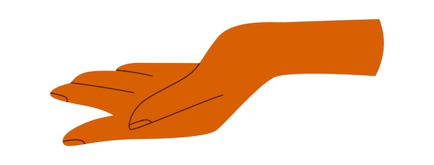 Vector alms hand illustration