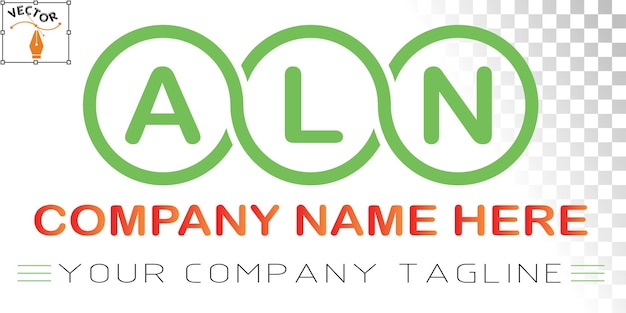 Vector aln letter logo design