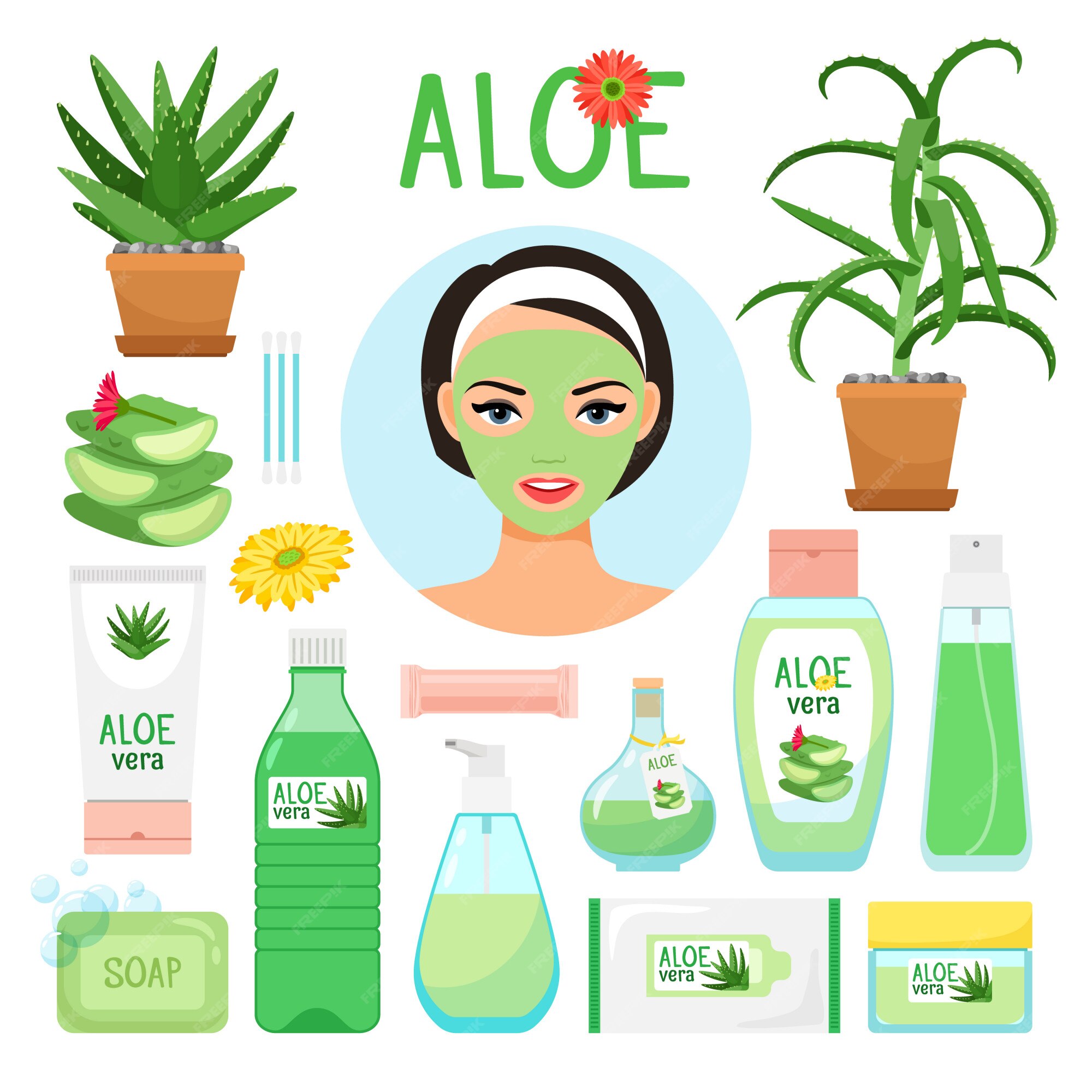 Приложение алоэ. Aloe Vera косметика. Бумажная косметика. Косметика вектор.