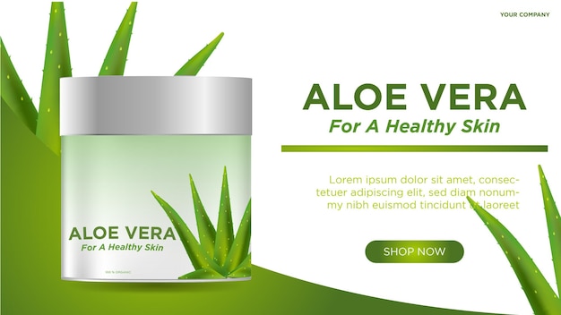 Aloë vera cosmetische banner