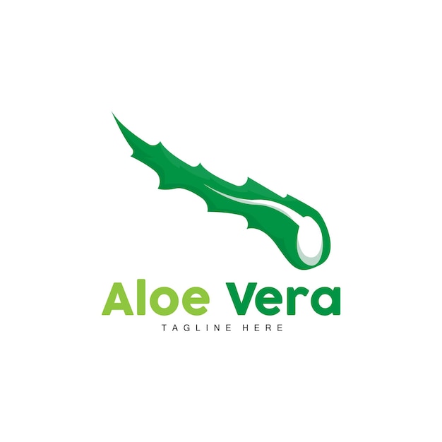 Aloë Vera Logo Groene Plant Ontwerp Traditionele Geneeskunde En Huidverzorging Plant Haarverzorging Symbool Pictogram Vectorillustratie