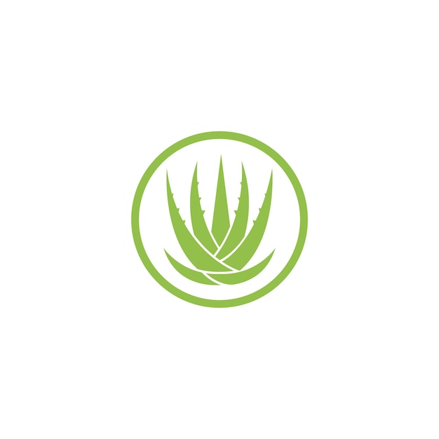 Aloe vera logo icoon vector illustratie sjabloon