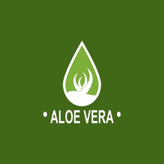 Aloë vera logo illustratie sjabloonontwerp