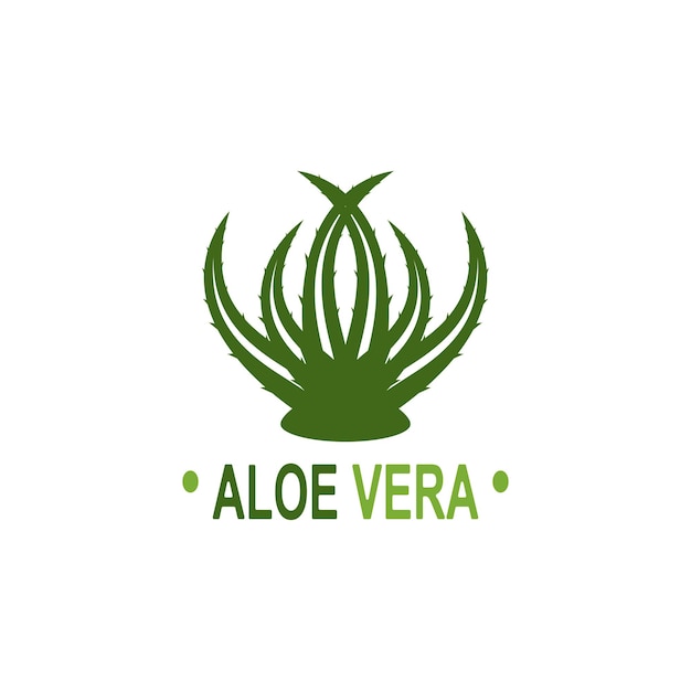 Vettore disegno del modello di illustrazione del logo dell'aloe vera