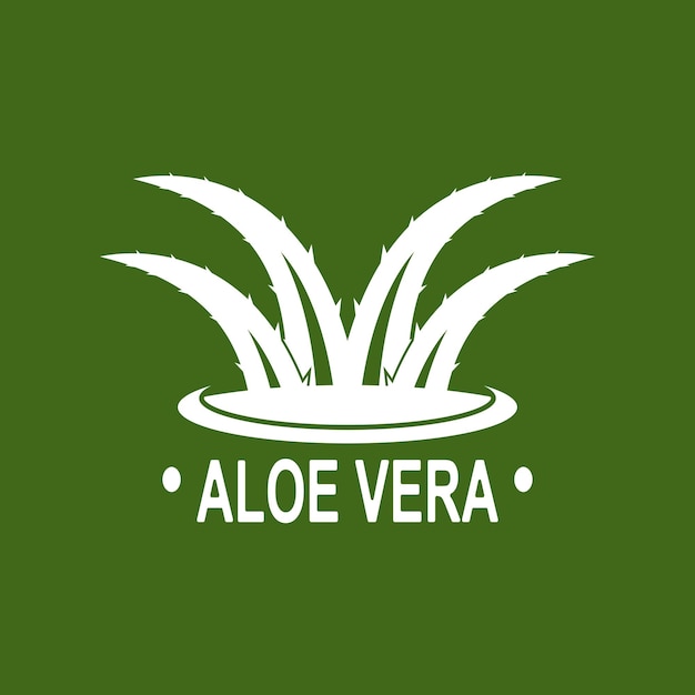 Vettore disegno del modello di illustrazione del logo dell'aloe vera