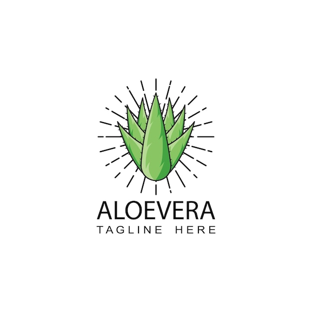 aloë vera logo sjabloon