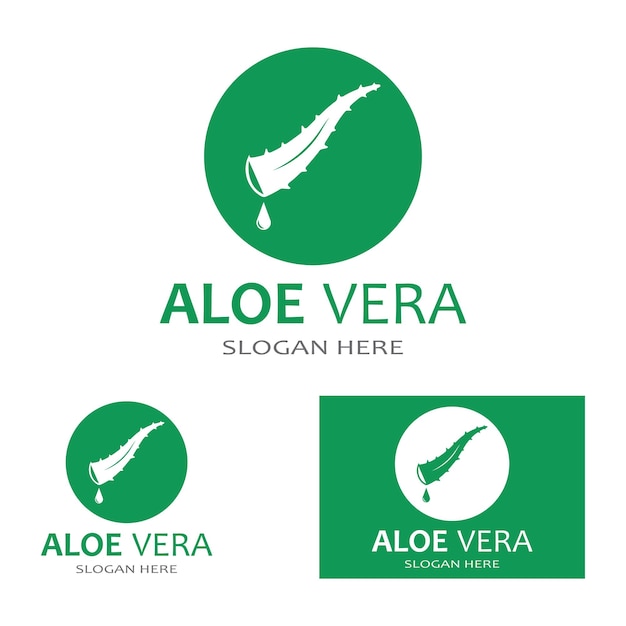 Aloë vera logo vector illustratie sjabloon