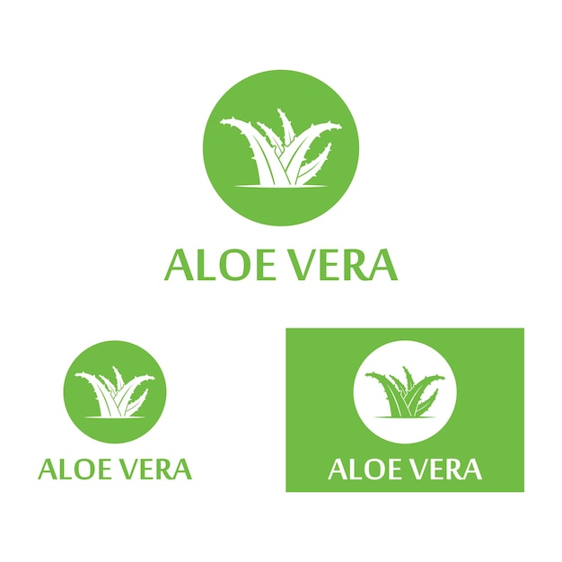 Aloë vera logo vector illustratie sjabloon