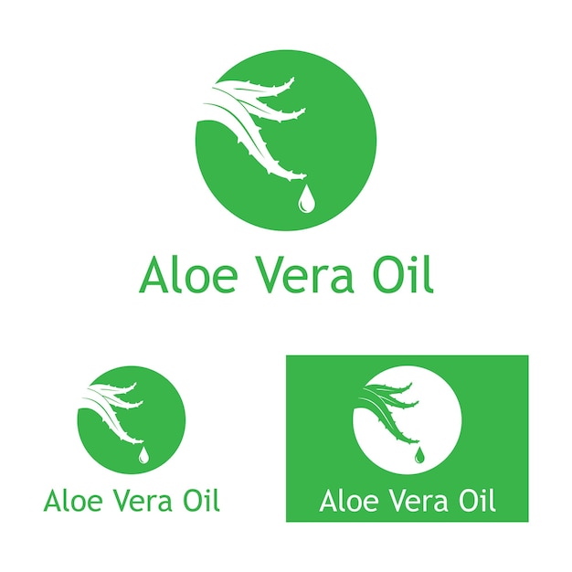 Aloë vera logo vector illustratie sjabloon