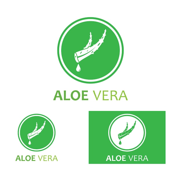 Modello di illustrazione vettoriale logo aloe vera