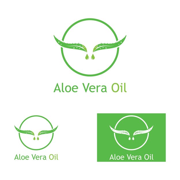 Aloe vera logo vector ilustration template