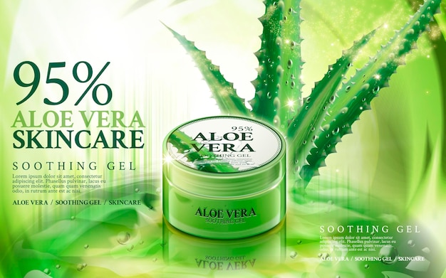 Vector aloe vera skin care