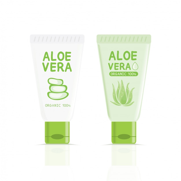 Vector aloe vera tube