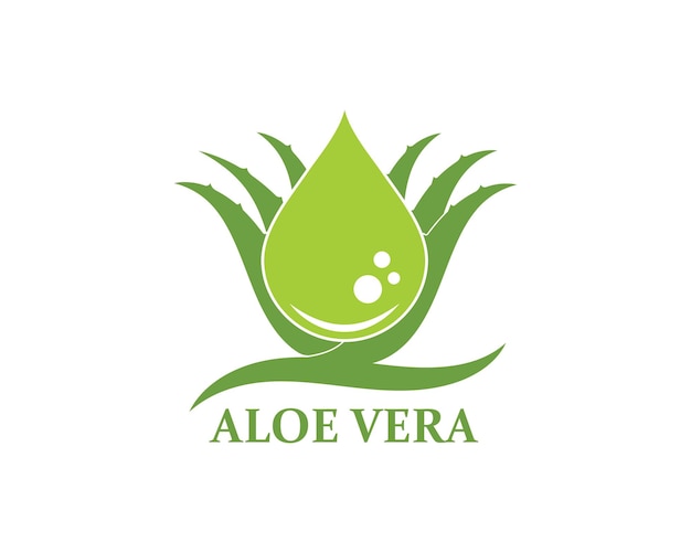 Aloevera logo icon vector illustration design template