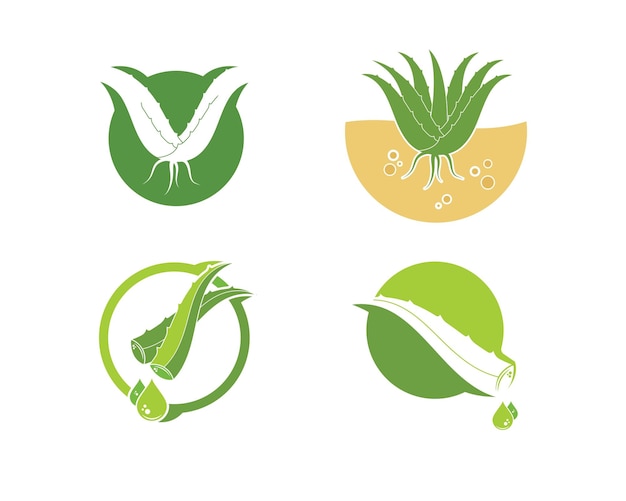 Aloevera logo pictogram vector illustratie ontwerp