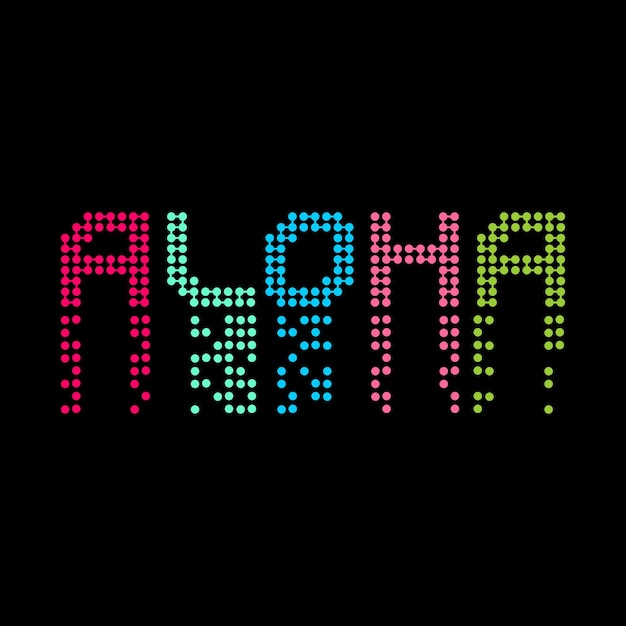 Aloha abstract belettering, grafisch ontwerp print t-shirts mode, vector, poster, kaart, illustratie.