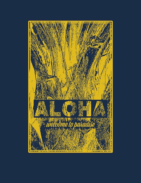 Aloha hawaii creative design element