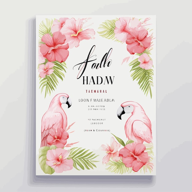 Vettore aloha_hawaii_party_invitation_template vettore