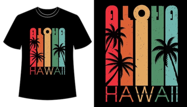 Aloha hawaii tshirt design vector