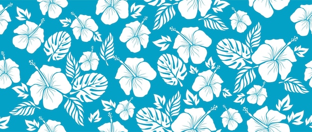 aloha hibiscus tropical flower hawaiian seamless pattern for summer fashion textilefabricshirt