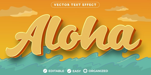 Aloha Text EffectFully Editable Font Text Effect