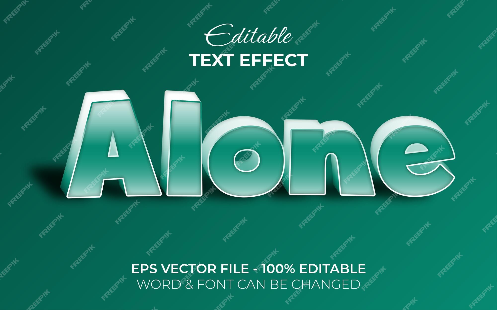 Alone  Stylish text effects by DAINOGO on Dribbble