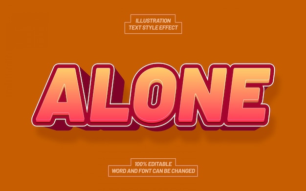 Alone Text Style Effect