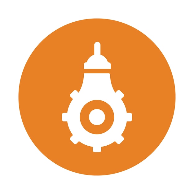 Aloof detached differ icon orange color vector eps