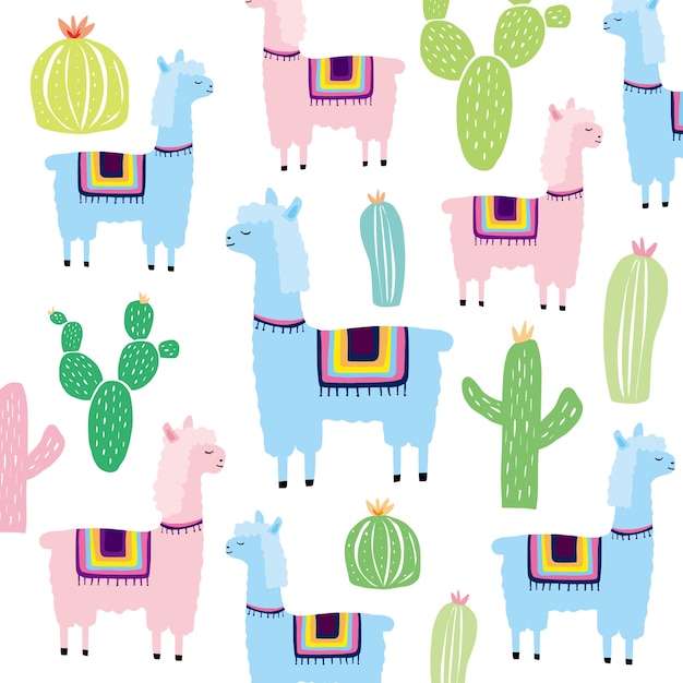 Alpaca, creatieve kinderachtige textuur.