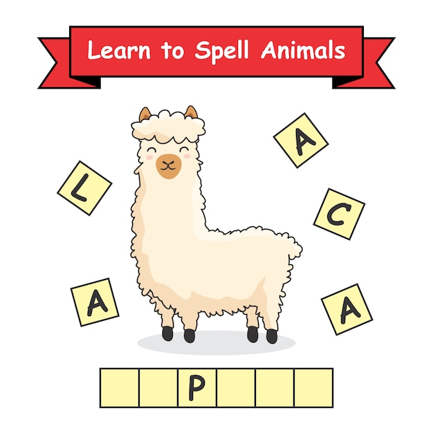 Alpaca leren dieren spellen