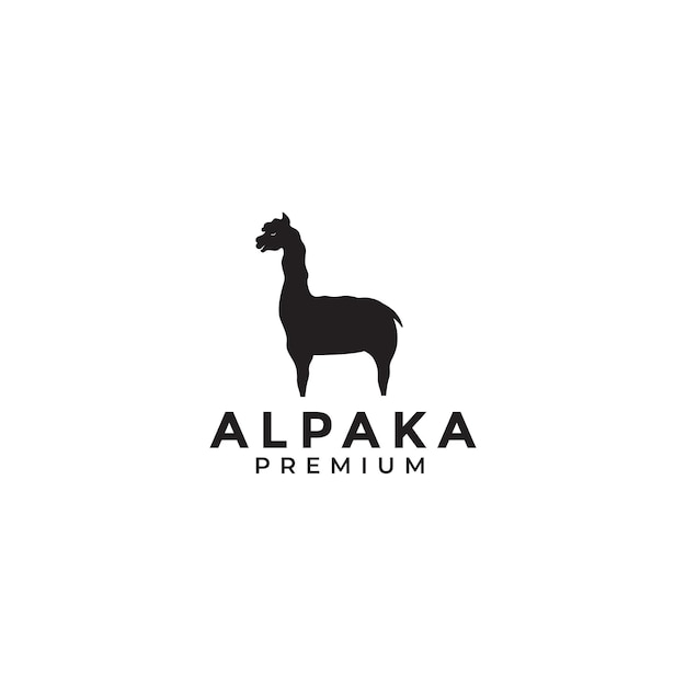 Alpaca logo design vector graphic icon symbol illustration