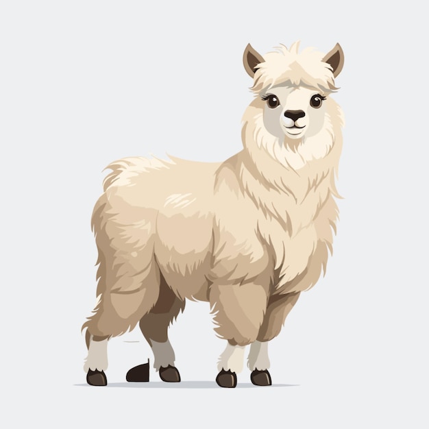 Vector alpaca vector on a white background