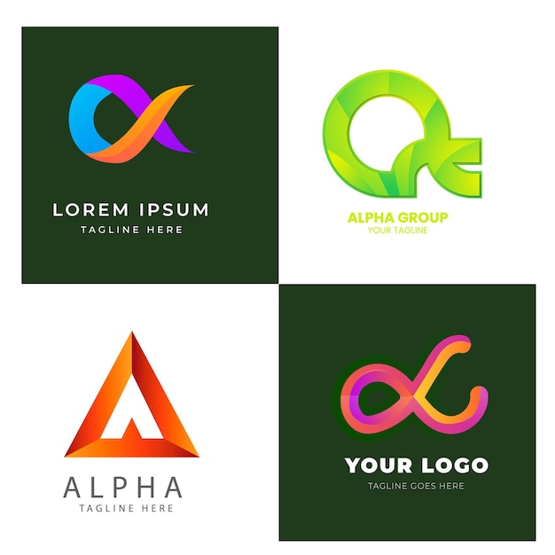 Alpha Omega Concept Inspiratie Logo Ontwerp