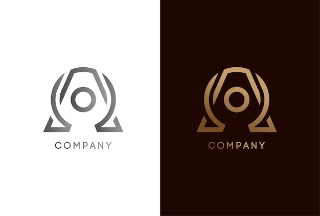 Vettore ispirazione al design del logo alpha omega, illustrazione vettoriale