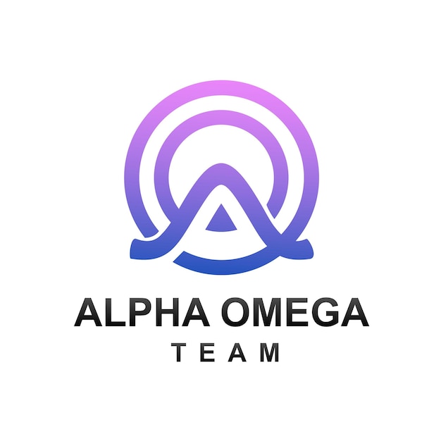 Vector alpha omega team logo