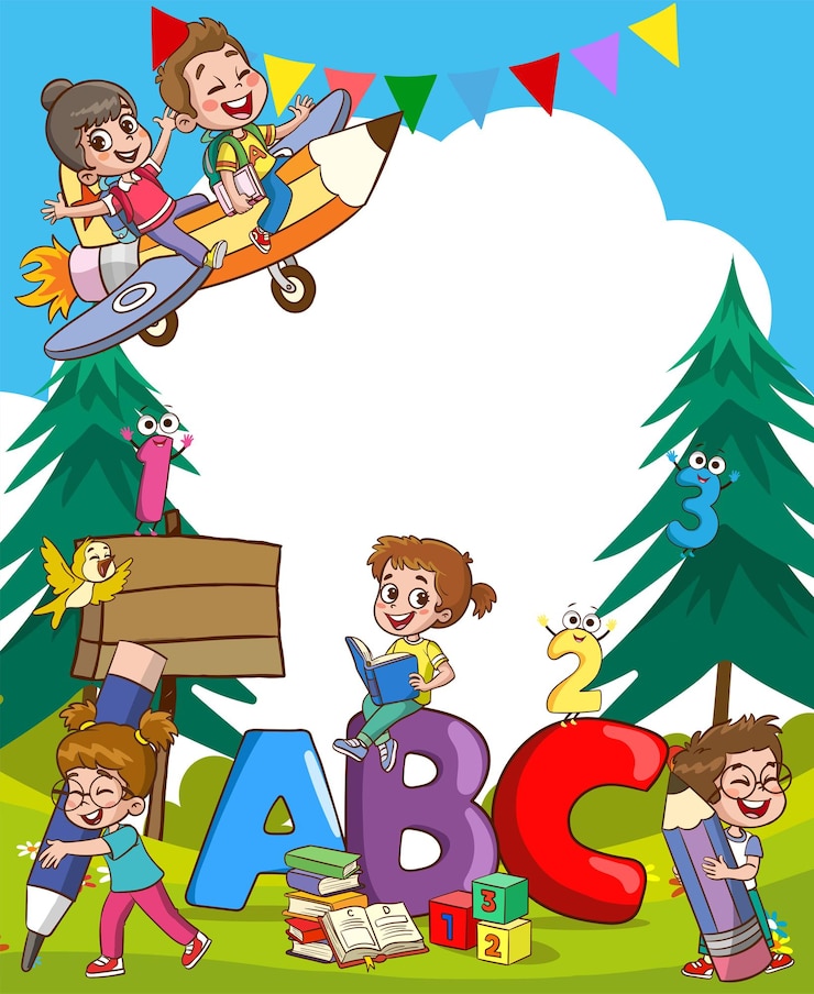 वेक्टर alphabet art background blank book border boy camping cartoon character cheerful child c