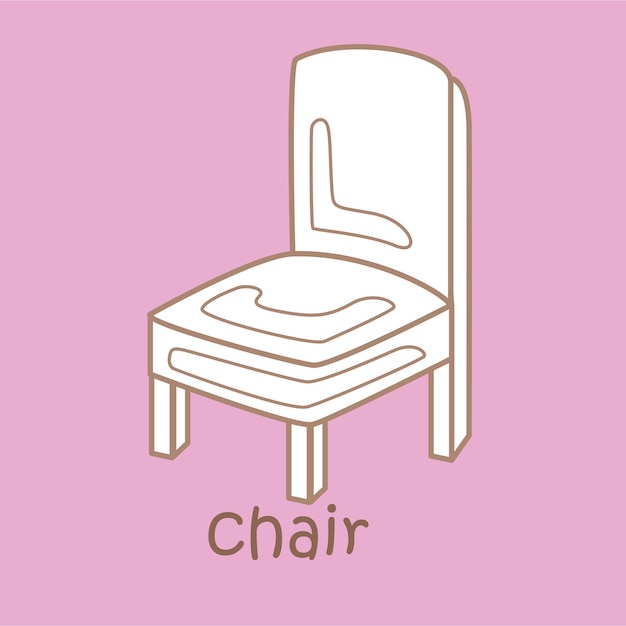 Alphabet C For Chair Digital Stamp