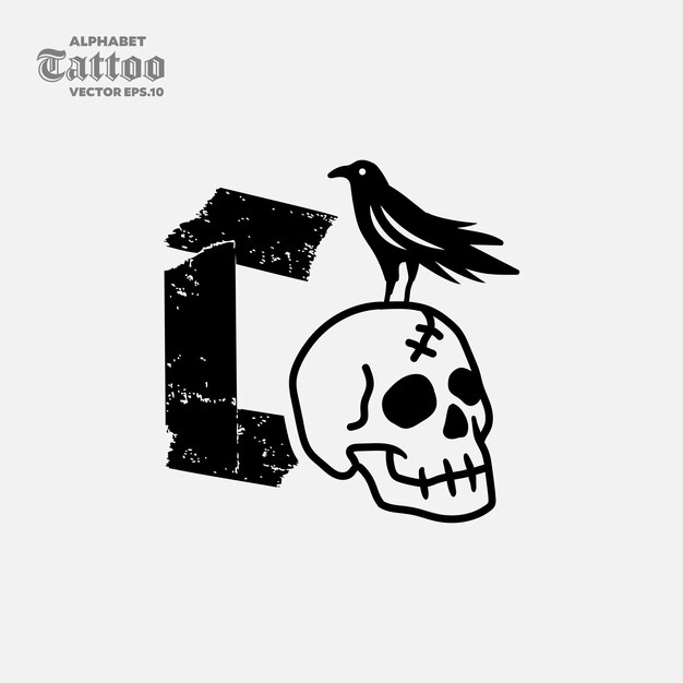 Alphabet C Skull Logo