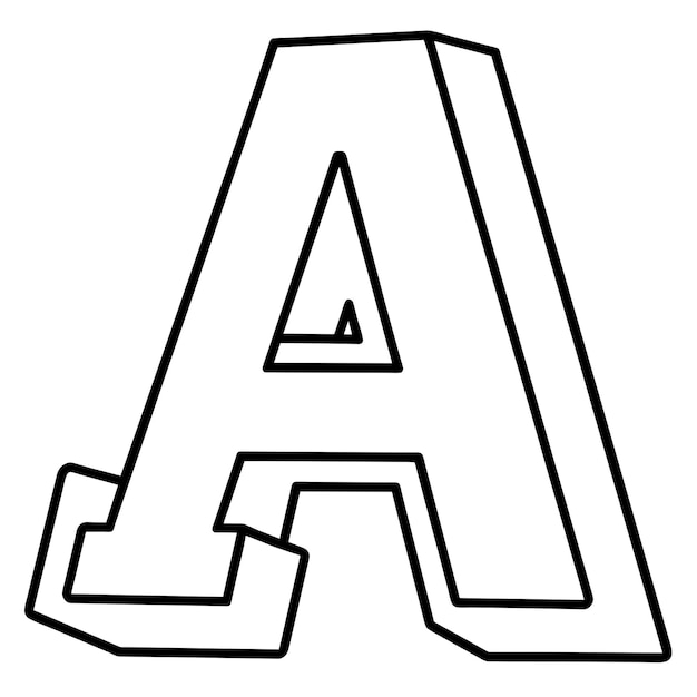 A alphabet coloring book vector 14