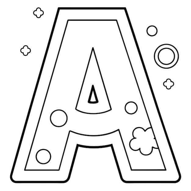 A alphabet coloring book vector 37