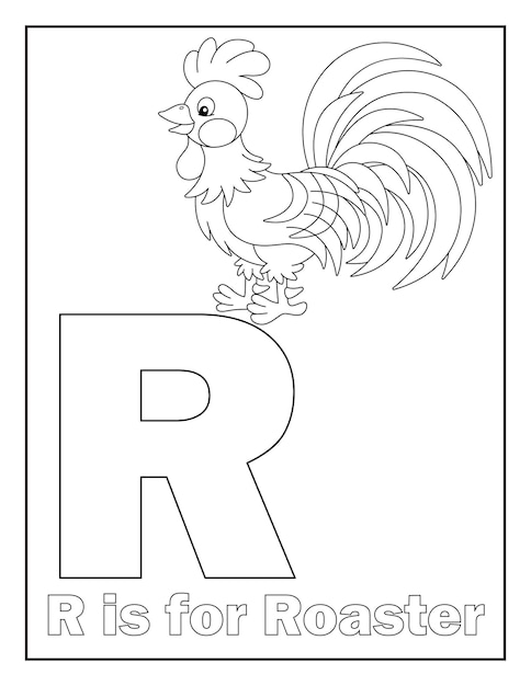 alphabet coloring pages for kids