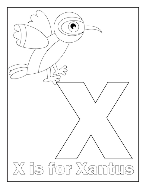 Alphabet coloring pages for kids