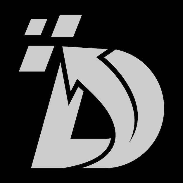 Вектор Дизайн логотипа начальной буквы алфавита d